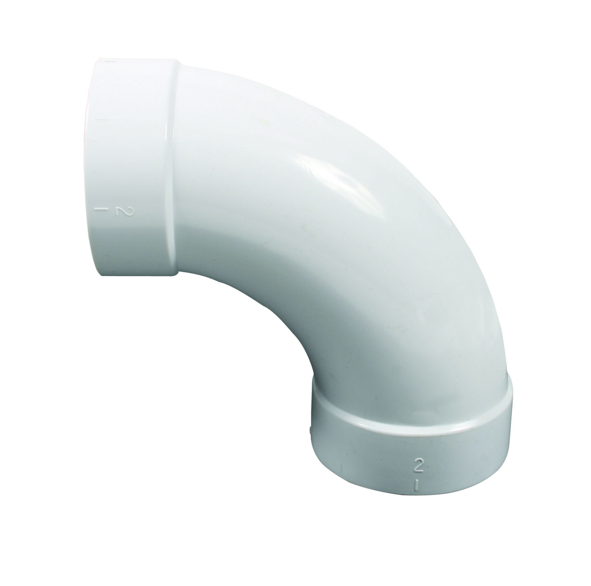 PVC Vac 90 Degree Sweep Elbow White Central Technology Systems