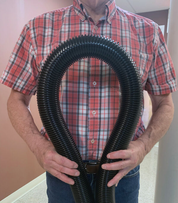 flexed 51mm black vacuum hose